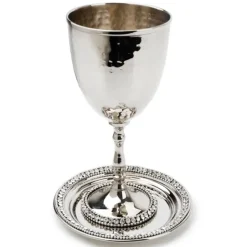 Cheap SDKC69 Stainless Steel Kiddush Cup on Tray w Diamonds Cup 7"H, Tray 5"D - cozylivehome.com | we sell a wide range of comfortable household items Shop All