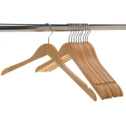 Cheap Semi Curved Wooden Hangers, Natural Set-5 - cozylivehome.com | we sell a wide range of comfortable household items Shop All