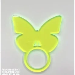 Online Set of 4 Fluorescent Chartreuse Butterfly Napkin Ring - cozylivehome.com | we sell a wide range of comfortable household items Shop All