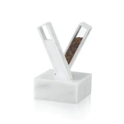 Clearance SLT-WHT X Salt and Pepper Set- White Marble Lucite - cozylivehome.com | we sell a wide range of comfortable household items Giftware