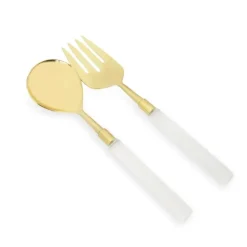 Sale SS2160 Set of 2 Gold Salad Severs with Acrylic Handles - cozylivehome.com | we sell a wide range of comfortable household items Giftware