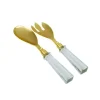 Cheap SS461 Set of 2 Stainless Salad Servers with Square Glass Handle - cozylivehome.com | we sell a wide range of comfortable household items Giftware