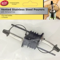 Outlet Stainless Steel Free Flow Pourer w/Caps Set/2 - cozylivehome.com | we sell a wide range of comfortable household items Shop All