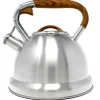 Online STAINLESS WHISTLING KETTLE WOOD LOOK HANDLE 3.2 QT - cozylivehome.com | we sell a wide range of comfortable household items Shop All