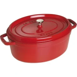 Sale STAUB COCOTTE 7 QT OVAL CHERRY - cozylivehome.com | we sell a wide range of comfortable household items Shop All