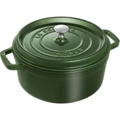 Best STAUB COCOTTE 4 QT ROUND BASIL - cozylivehome.com | we sell a wide range of comfortable household items Shop All