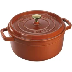 Best Sale STAUB ROUND DUTCH OVEN 2.75 QT BURNT ORANGE - cozylivehome.com | we sell a wide range of comfortable household items Shop All
