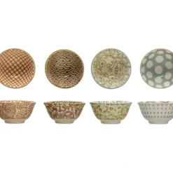 Fashion Stoneware Pinch Pot w/ Pattern, Multi Color 2.5” - cozylivehome.com | we sell a wide range of comfortable household items Shop All
