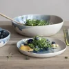 Cheap Stoneware Serving Bowl, Reactive Crackle Glaze Blue - cozylivehome.com | we sell a wide range of comfortable household items Shop All