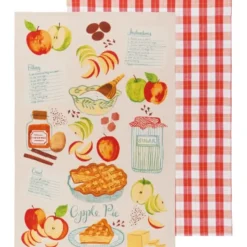 Outlet Sweet as Pie Printed Cotton Dishtowels Set-2 - cozylivehome.com | we sell a wide range of comfortable household items Shop All