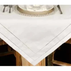 Cheap SWS-70X120 WHITE HEM DOT TABLECLOTH - cozylivehome.com | we sell a wide range of comfortable household items Shop All