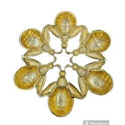 Best TAJ Bee Six Sectional Simonim Tray Gold In - cozylivehome.com | we sell a wide range of comfortable household items Shop All