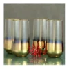 Best TAJ Designs Ombre Highball Glass Gold Rimm Set Of 6 - cozylivehome.com | we sell a wide range of comfortable household items Shop All