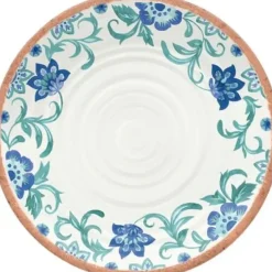 Sale TarHong Melamine Dinner Plate | Rio Turquoise Floral 10.5" - cozylivehome.com | we sell a wide range of comfortable household items Shop All