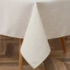 Online TC1374 Tablecloth Houndstooth White Gold - cozylivehome.com | we sell a wide range of comfortable household items Shop All