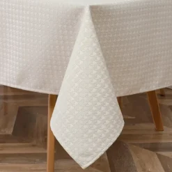 Online TC1374 Tablecloth Houndstooth White Gold - cozylivehome.com | we sell a wide range of comfortable household items Shop All