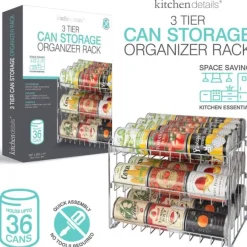 3-Tier Stackable Can Rack Organizer - CHR Finish - cozylivehome.com | we sell a wide range of comfortable household items^ Shop All