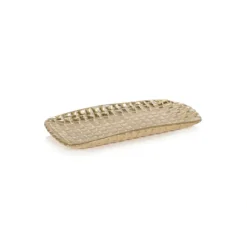 Hot TK-220 Braided Rectangular Glass Tray - Gold - 12.75 in - cozylivehome.com | we sell a wide range of comfortable household items Giftware