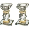 Online UK40843 Pair of Crystal Elegant Candlesticks 10 cm - cozylivehome.com | we sell a wide range of comfortable household items Shop All