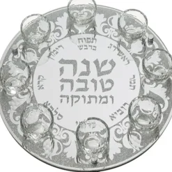 Best Sale UK46200 Rosh Hashanah Glass & Crystal Round Plate "Stones" 40 cm - cozylivehome.com | we sell a wide range of comfortable household items Shop All