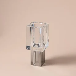 Flash Sale VAV5061 Crystal Square Vase With Colored Base - cozylivehome.com | we sell a wide range of comfortable household items Giftware