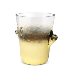 Cheap VB3347 Glass Ice Bucket With Gold Decor - cozylivehome.com | we sell a wide range of comfortable household items Serveware