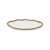 Store VB3934 White Oval Bowl with Gold Rope Scalloped - cozylivehome.com | we sell a wide range of comfortable household items Giftware