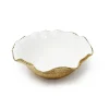 Cheap VB4674 White/Gold Salad Bowl Scalloped Edge - cozylivehome.com | we sell a wide range of comfortable household items Giftware