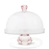 Fashion VCP5083 Glass Cake Dome with Pink Diamond Base and Handle - cozylivehome.com | we sell a wide range of comfortable household items Giftware