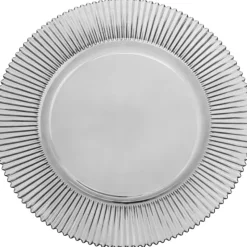 Clearance VD-1309- SM Forest, Ribbed Glass Charger, Smoked, 13" - cozylivehome.com | we sell a wide range of comfortable household items Shop All
