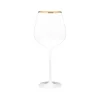 New VD-P27-WH Vikko Decor - Platinum, White with Gold Rim, Wine Glass, 27 oz - cozylivehome.com | we sell a wide range of comfortable household items Shop All