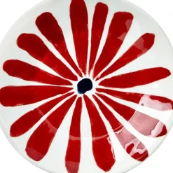 Store Very Groovy Red Flower Appetizer Plate 7" - cozylivehome.com | we sell a wide range of comfortable household items Shop All