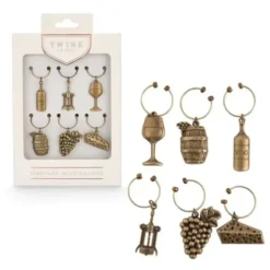 Shop VINEYARD WINE CHARMS SET OF 6 - cozylivehome.com | we sell a wide range of comfortable household items Shop All