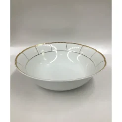 Outlet VL-4110-SVBG Menuet , White, Gold Band, 10'' Serving Bowl - 10'' Serving Bowl - cozylivehome.com | we sell a wide range of comfortable household items Serveware