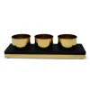 Cheap VRD4209 Gold 3 Bowl Relish Dish with Black Tray - cozylivehome.com | we sell a wide range of comfortable household items Giftware