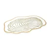 Hot VT9761 Glass Oval Tray Gold Grained - cozylivehome.com | we sell a wide range of comfortable household items Giftware