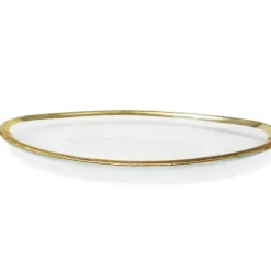 Store VT4429 Glass Oval Tray with Gold Rim - cozylivehome.com | we sell a wide range of comfortable household items Giftware