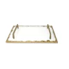 Online VT3791 Glass Tray With Gold Rim And Handles - cozylivehome.com | we sell a wide range of comfortable household items Shop All