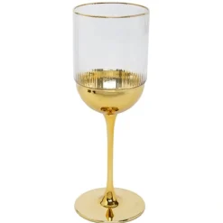 Sale WAG3754 Water Glasses with Gold Dipped Bottom - 3"D x 8.75"H - cozylivehome.com | we sell a wide range of comfortable household items Shop All