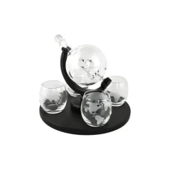 Shop WB200 World Liquor Bottle and 4 Glasses - cozylivehome.com | we sell a wide range of comfortable household items Giftware