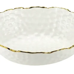 Shop 1629-WG Hammererd Round Serving Bowl With Gold Trim - cozylivehome.com | we sell a wide range of comfortable household items Giftware