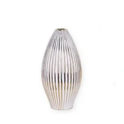 Flash Sale WGV3692 White and Gold Striped Vase - cozylivehome.com | we sell a wide range of comfortable household items Giftware