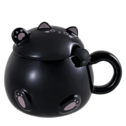 Sale Whimsy Cat Mug w/ Lid & Spoon 15oz - cozylivehome.com | we sell a wide range of comfortable household items Shop All