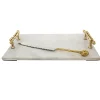 Store White Marble Challah Tray with Asparagus Handles - cozylivehome.com | we sell a wide range of comfortable household items Shop All