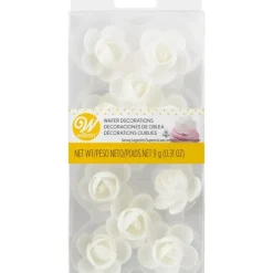Online White Rose Wafer Icing Decorations - cozylivehome.com | we sell a wide range of comfortable household items Shop All
