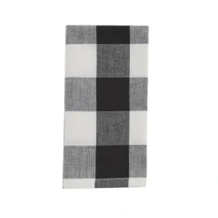 Best Sale WICKLOW CHECK FABRIC NAPKIN BLK - cozylivehome.com | we sell a wide range of comfortable household items Shop All