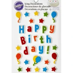 Clearance Wilton Happy Birthday Icing Decorations, 0.8 oz. - cozylivehome.com | we sell a wide range of comfortable household items Foods