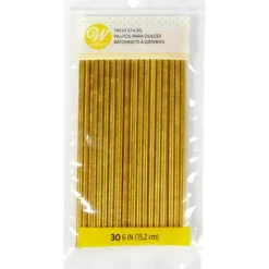 Hot Wilton 6-Inch Gold Foil Treat Sticks, 30-Count - cozylivehome.com | we sell a wide range of comfortable household items Shop All