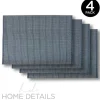 Best Sale Woven Look PVC Placemat 12x18inch - Navy - cozylivehome.com | we sell a wide range of comfortable household items Shop All