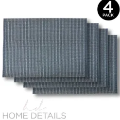 Best Sale Woven Look PVC Placemat 12x18inch - Navy - cozylivehome.com | we sell a wide range of comfortable household items Shop All
